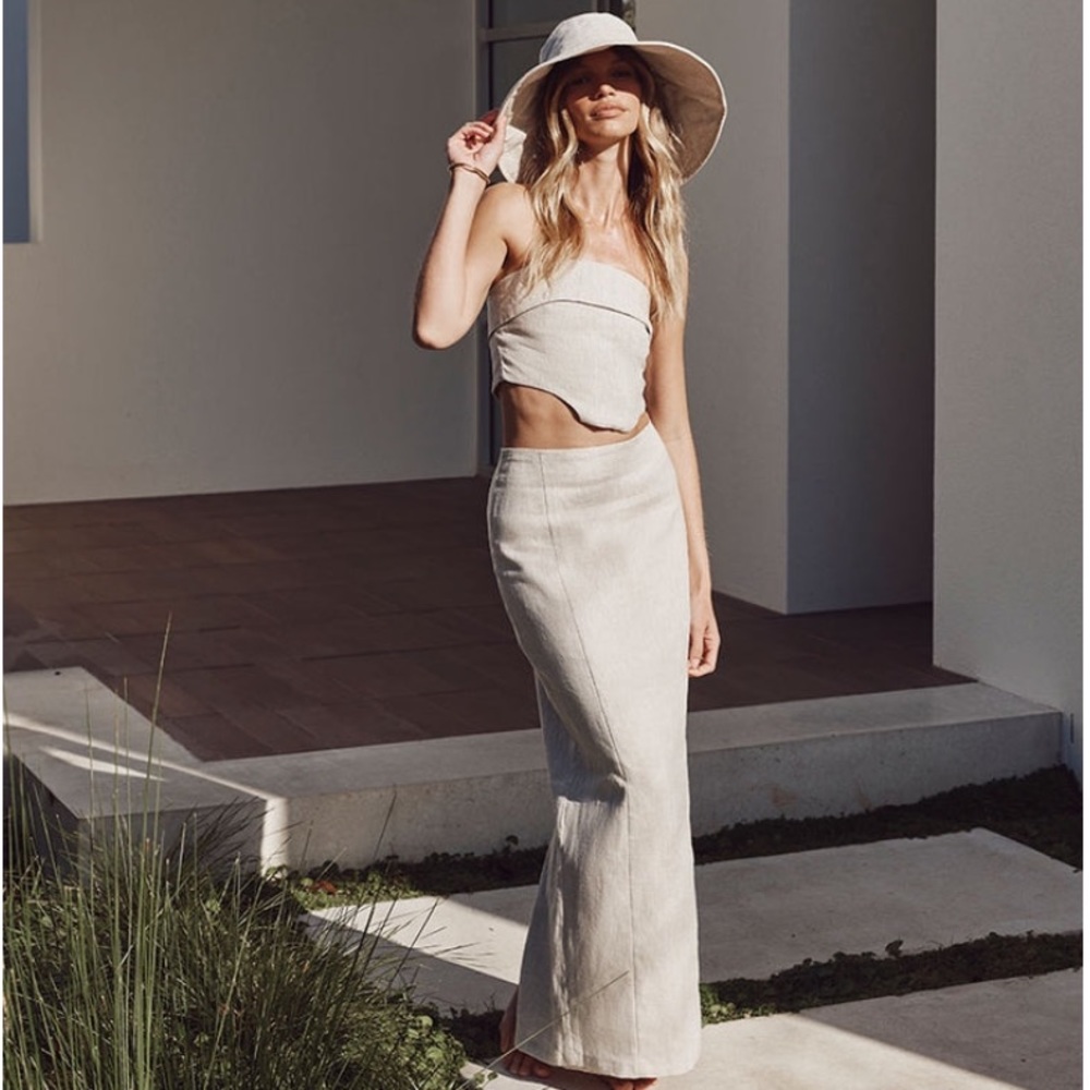 Willow Natural Straight Long Skirt